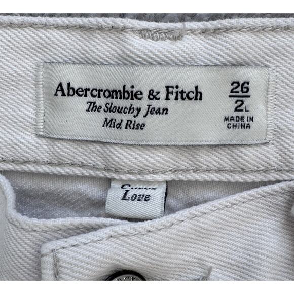 Abercrombie & Fitch The Slouchy Jean Mid Rise Curve Love Jean 26 2 Womens - Picture 3 of 5